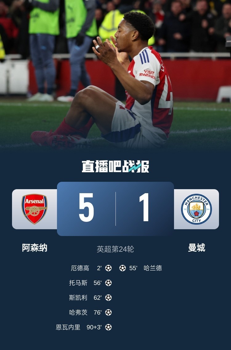  回旋鏢只用3天？5-1后阿森納鋒線(xiàn)未引援&再傷1人，戈登：保持謙遜