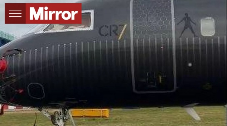  Siuuu!鏡報：本周五C羅價(jià)值6100萬(wàn)鎊私人飛機現身曼徹斯特機場(chǎng)