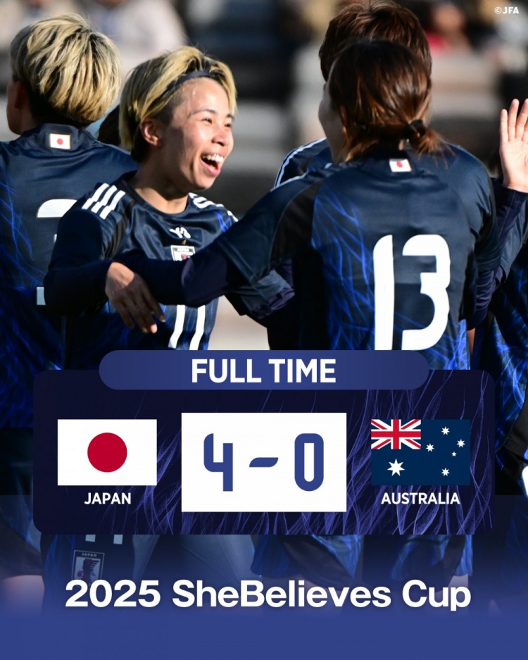  熱身賽日本女足4-0澳大利亞女足，田中美南2射1傳&長(cháng)谷川唯任隊長(cháng)